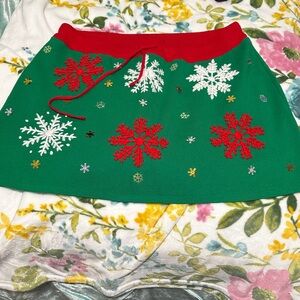 Brianna Cannon Holiday Snowflake Mini Skirt